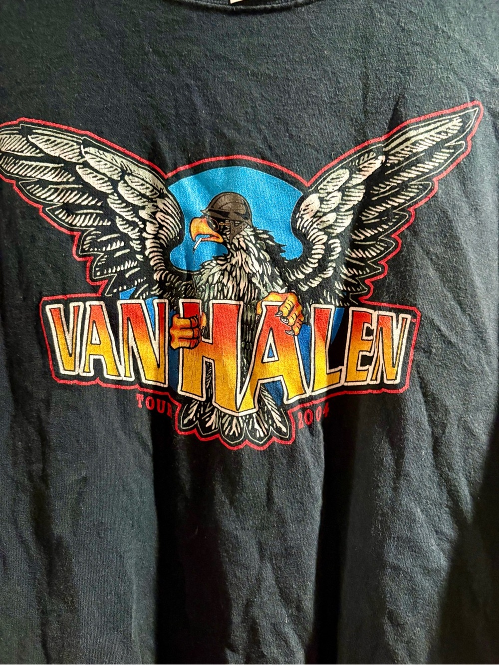 Black Graphic Van Halen 2004 tour Short Sleeve Tee